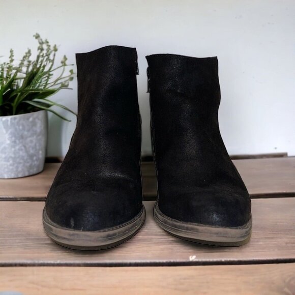 Volatile Womens Almond Toe Ankle Boots & Booties, Black & Blue, Size 8 - Picture 2 of 9